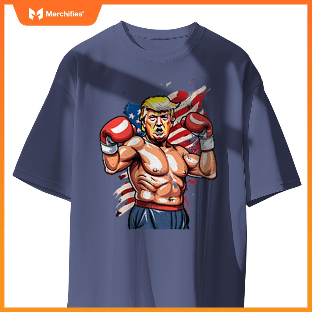 Trump Boxing Champion Patriotic Fighter Minimalist T-Shirt