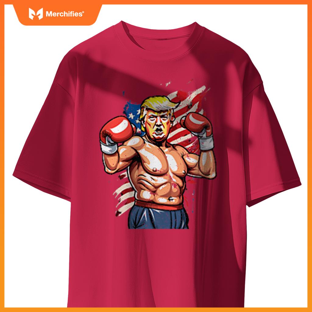 Trump Boxing Champion Patriotic Fighter Minimalist T-Shirt