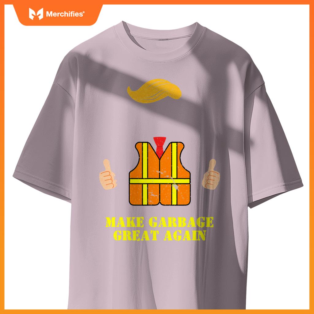 Trump Orange Vest Make Garbage Great Again Funny Trash Truck T-Shirt