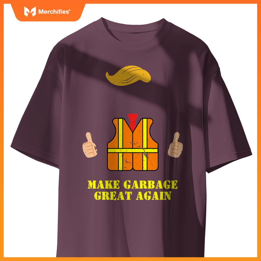 Trump Orange Vest Make Garbage Great Again Funny Trash Truck T-Shirt