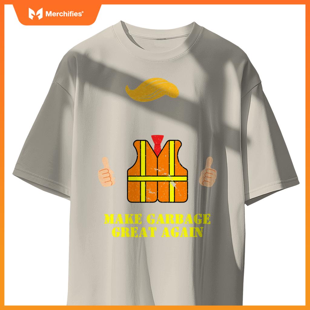 Trump Orange Vest Make Garbage Great Again Funny Trash Truck T-Shirt