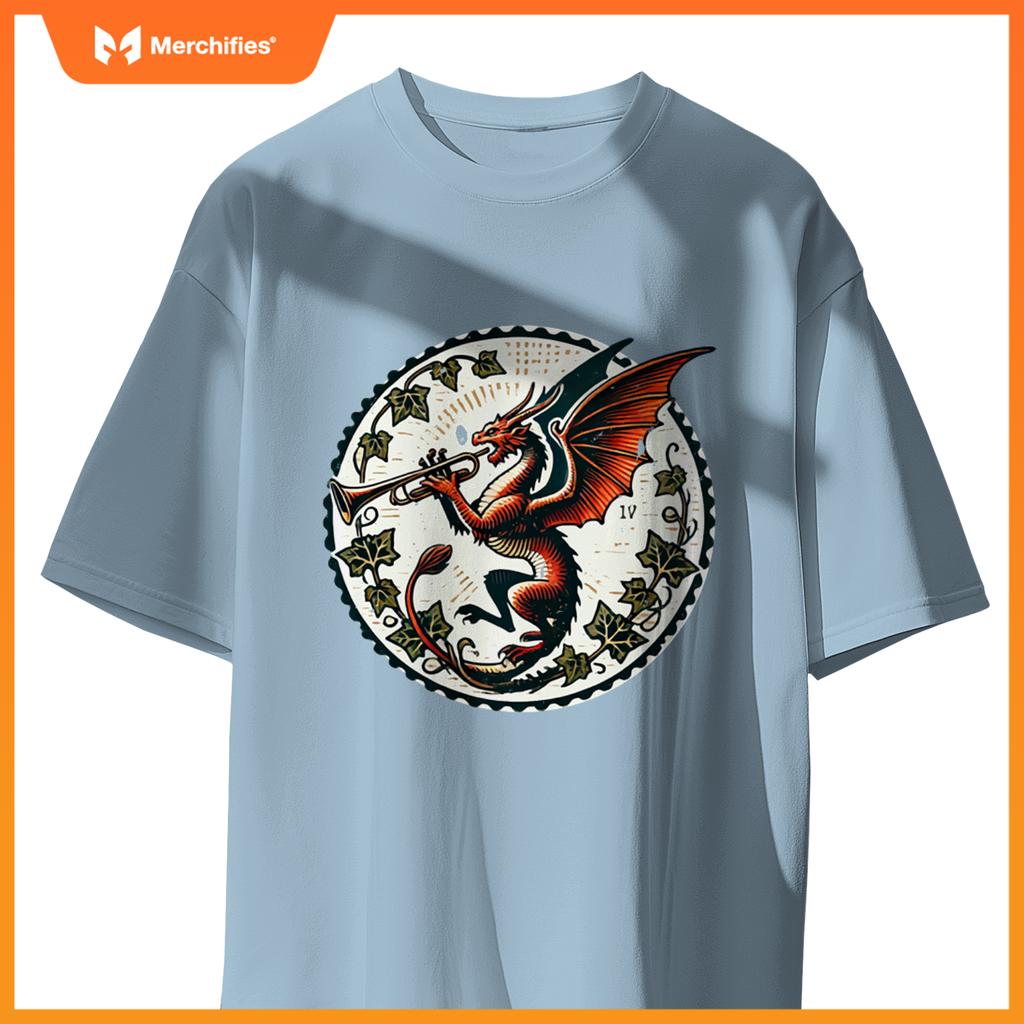Trumpet Dragon Illustration Trumpeter Dragons Art