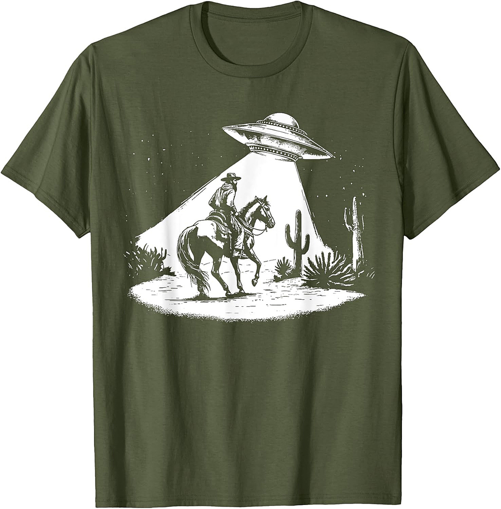 UFO Howdy Alien Cowboy Halloween Costume Ufo Western T-Shirt