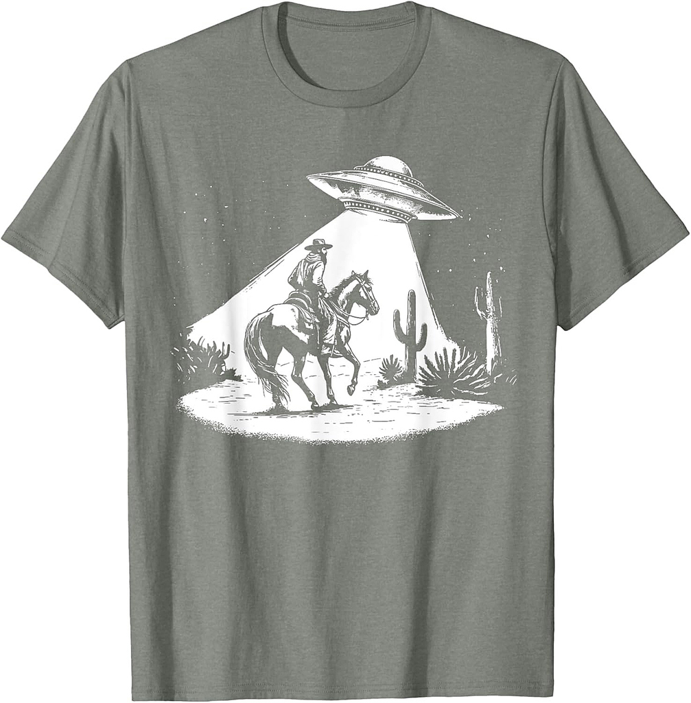UFO Howdy Alien Cowboy Halloween Costume Ufo Western T-Shirt