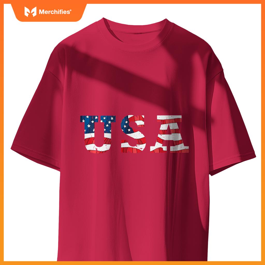 USA American Flag Patriotic America 4th of July T-Shirt
