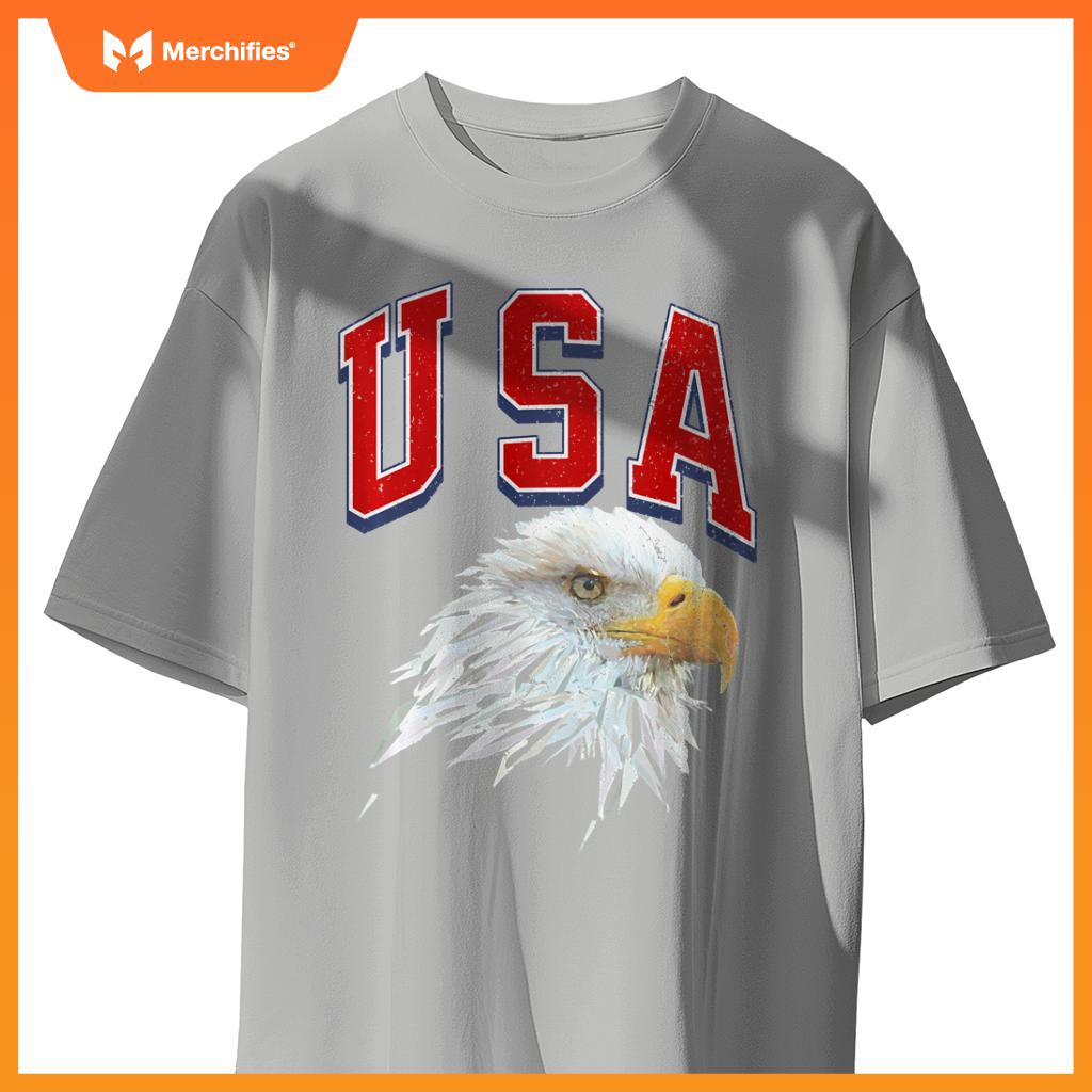 USA Bald Eagle Patriotic Red White Blue Freedom Spirit Pride T-Shirt
