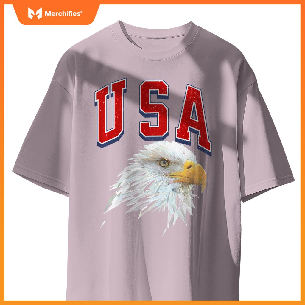 USA Bald Eagle Patriotic Red White Blue Freedom Spirit Pride T-Shirt