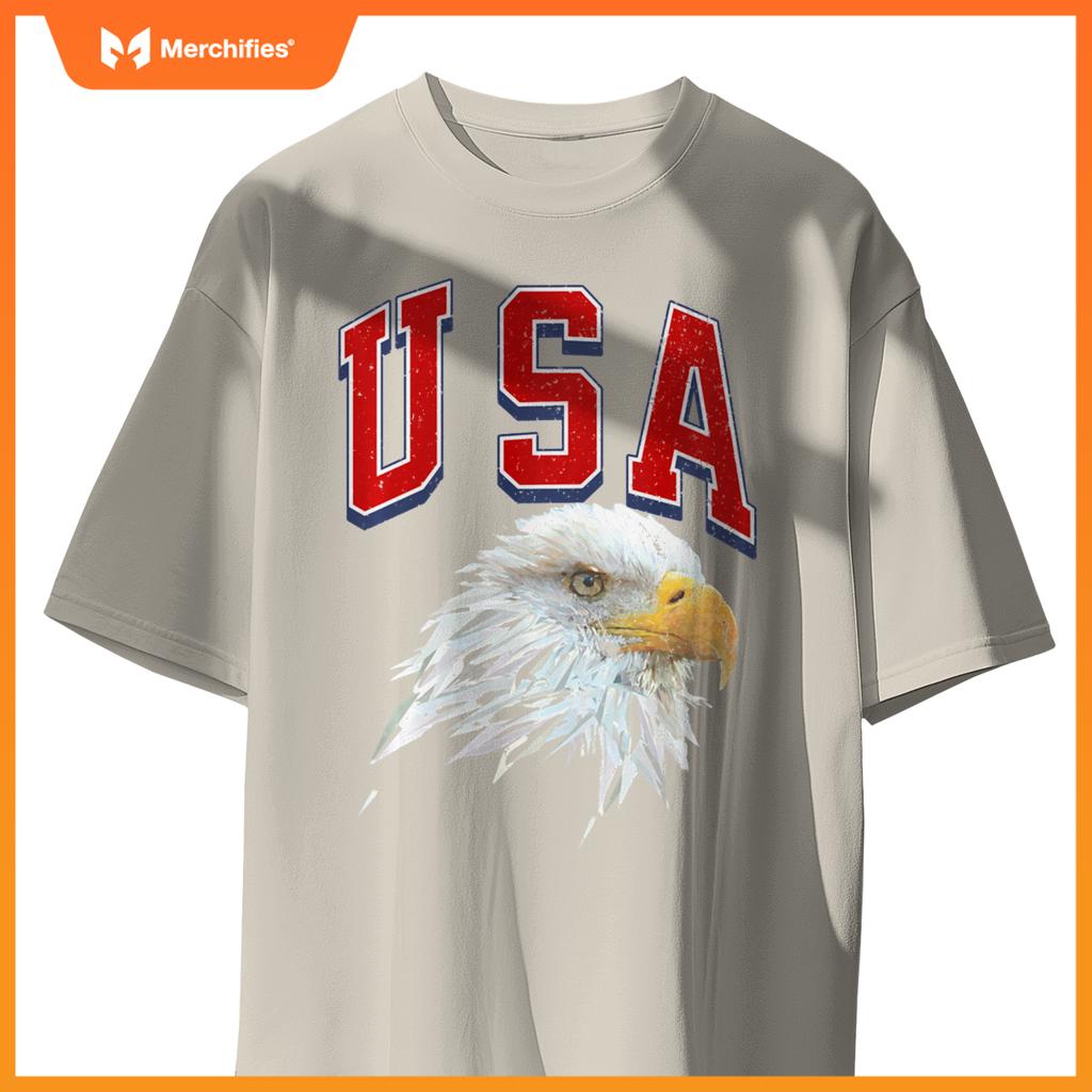 USA Bald Eagle Patriotic Red White Blue Freedom Spirit Pride T-Shirt