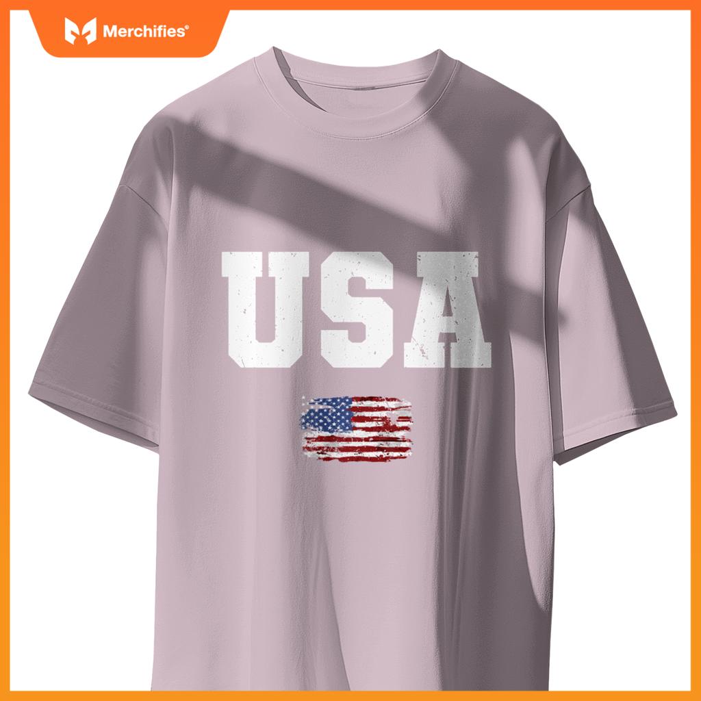USA Patriotic American US Flag July 4th Men Women Girls Boys T-Shirt