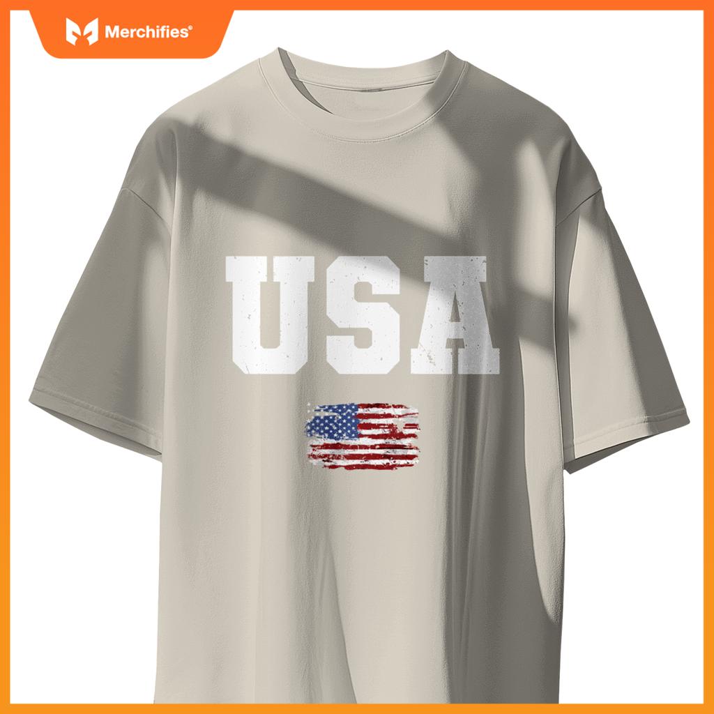 USA Patriotic American US Flag July 4th Men Women Girls Boys T-Shirt