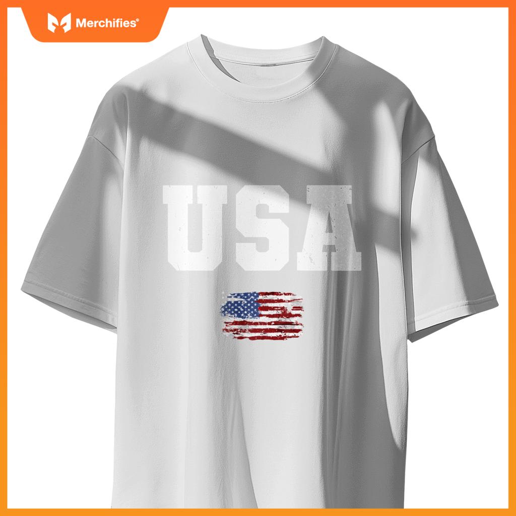 USA Patriotic American US Flag July 4th Men Women Girls Boys T-Shirt