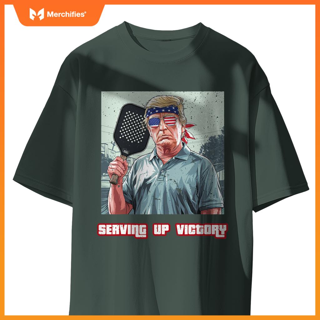 USA Pickleball Champ Patriotic Trump Political & Pickleball T-Shirt