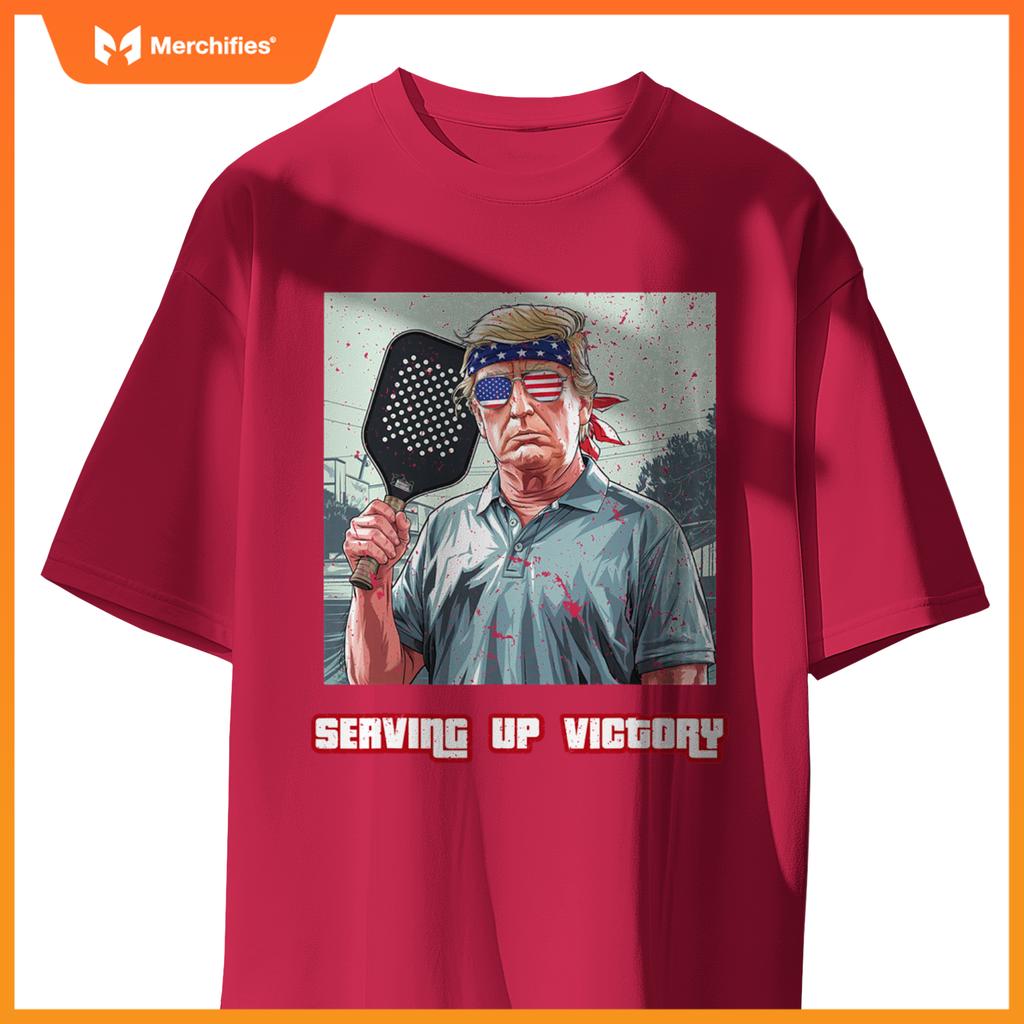 USA Pickleball Champ Patriotic Trump Political & Pickleball T-Shirt