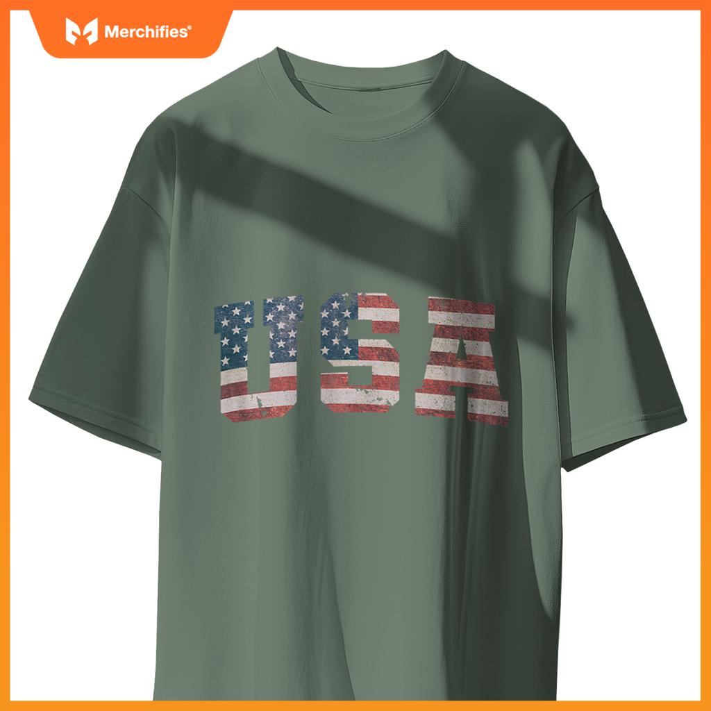 USA US Flag Patriotic 4th of July America T-Shirt