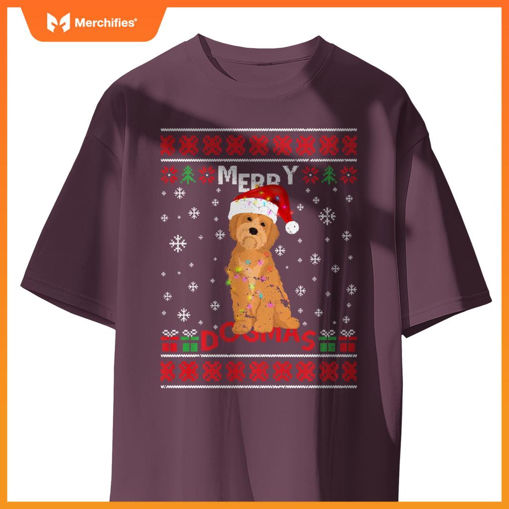 Ugly Funny Merry Dogmas Havanese Xmas Dog Santa Hat Lights T-Shirt