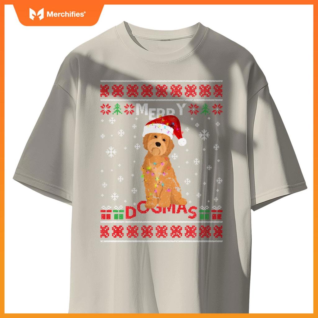 Ugly Funny Merry Dogmas Havanese Xmas Dog Santa Hat Lights T-Shirt
