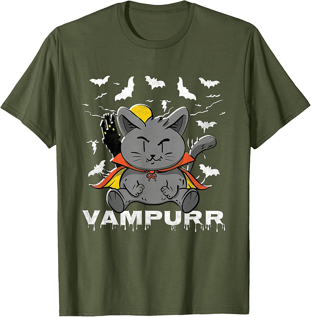 Vampurr, Cat Vampire Halloween T-Shirt