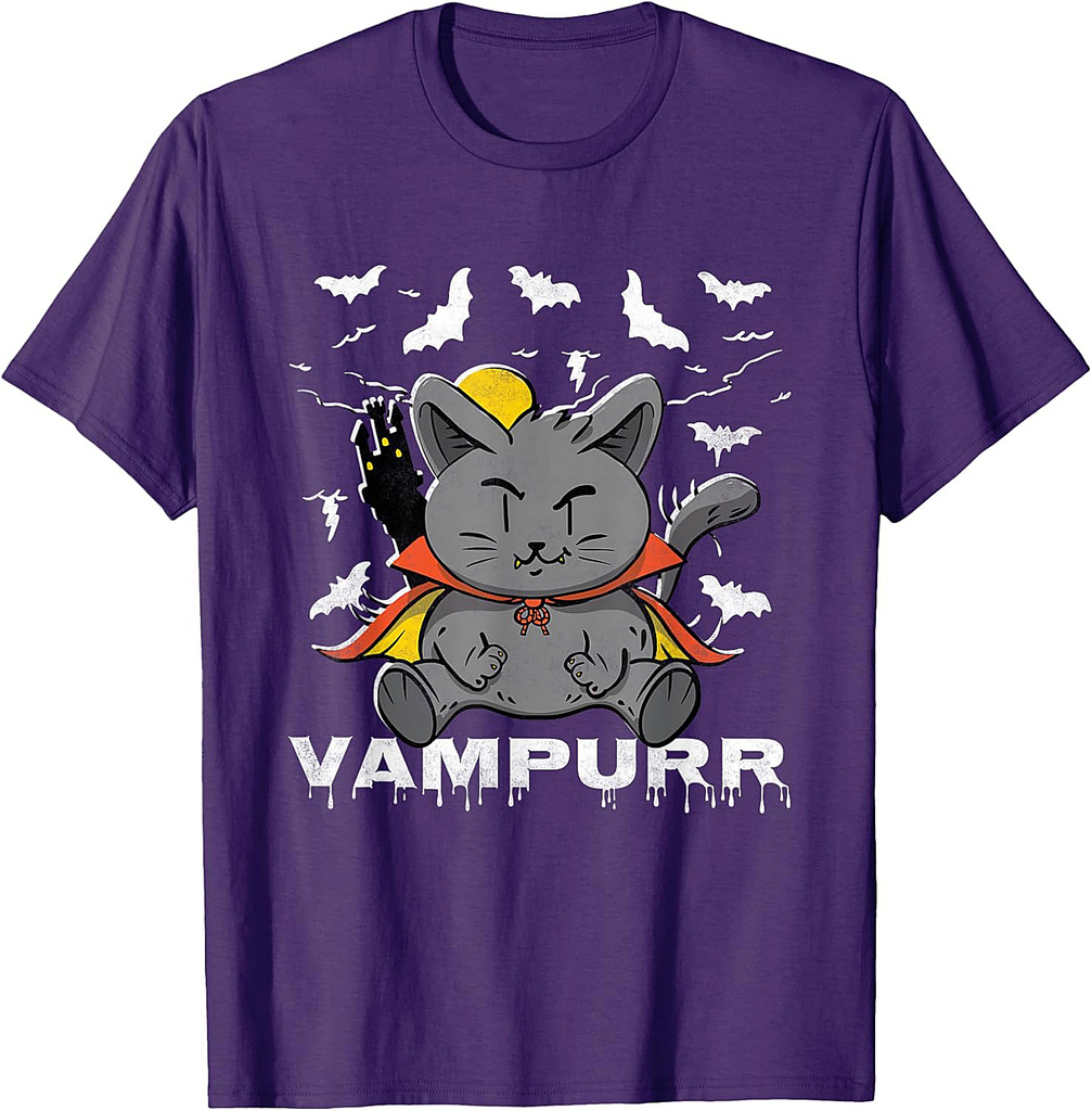 Vampurr, Cat Vampire Halloween T-Shirt