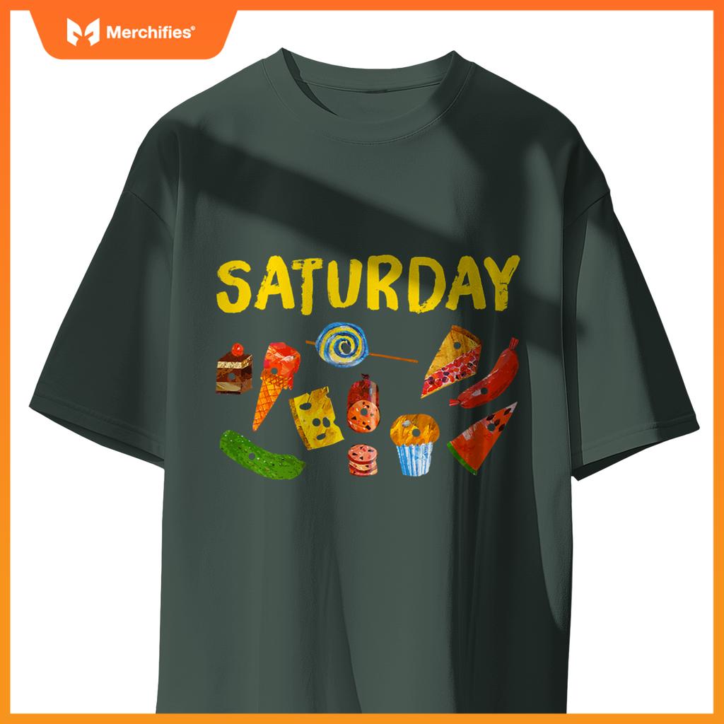 Very Hungry Caterpillar Saturday Fruits Birthday Teacher T-Shirt
