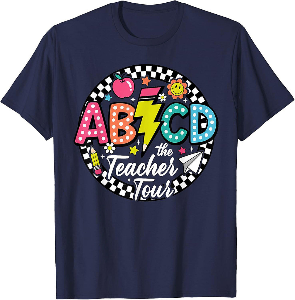 Vintage ABCD Teacher Back To School T-Shirt - Tee Gift First Day Of School
