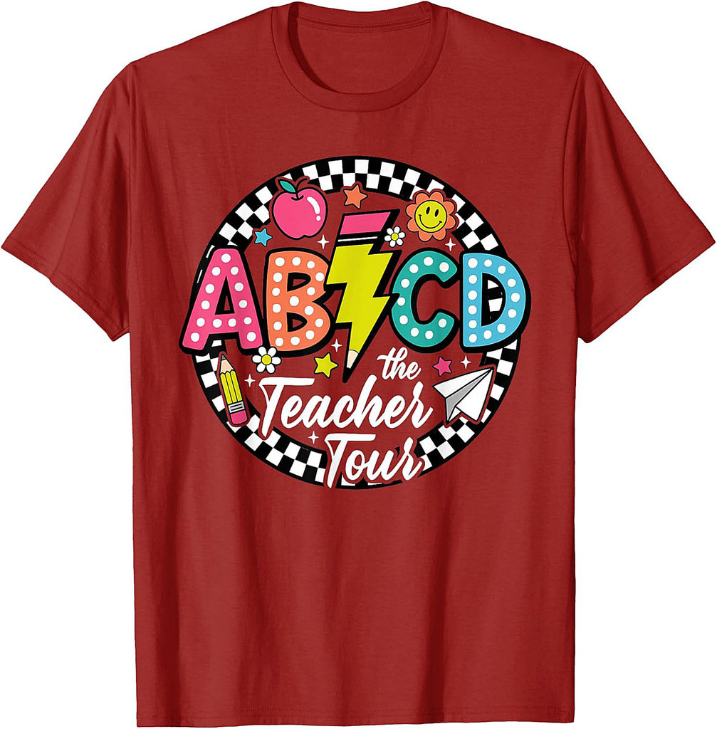 Vintage ABCD Teacher Back To School T-Shirt - Tee Gift First Day Of School
