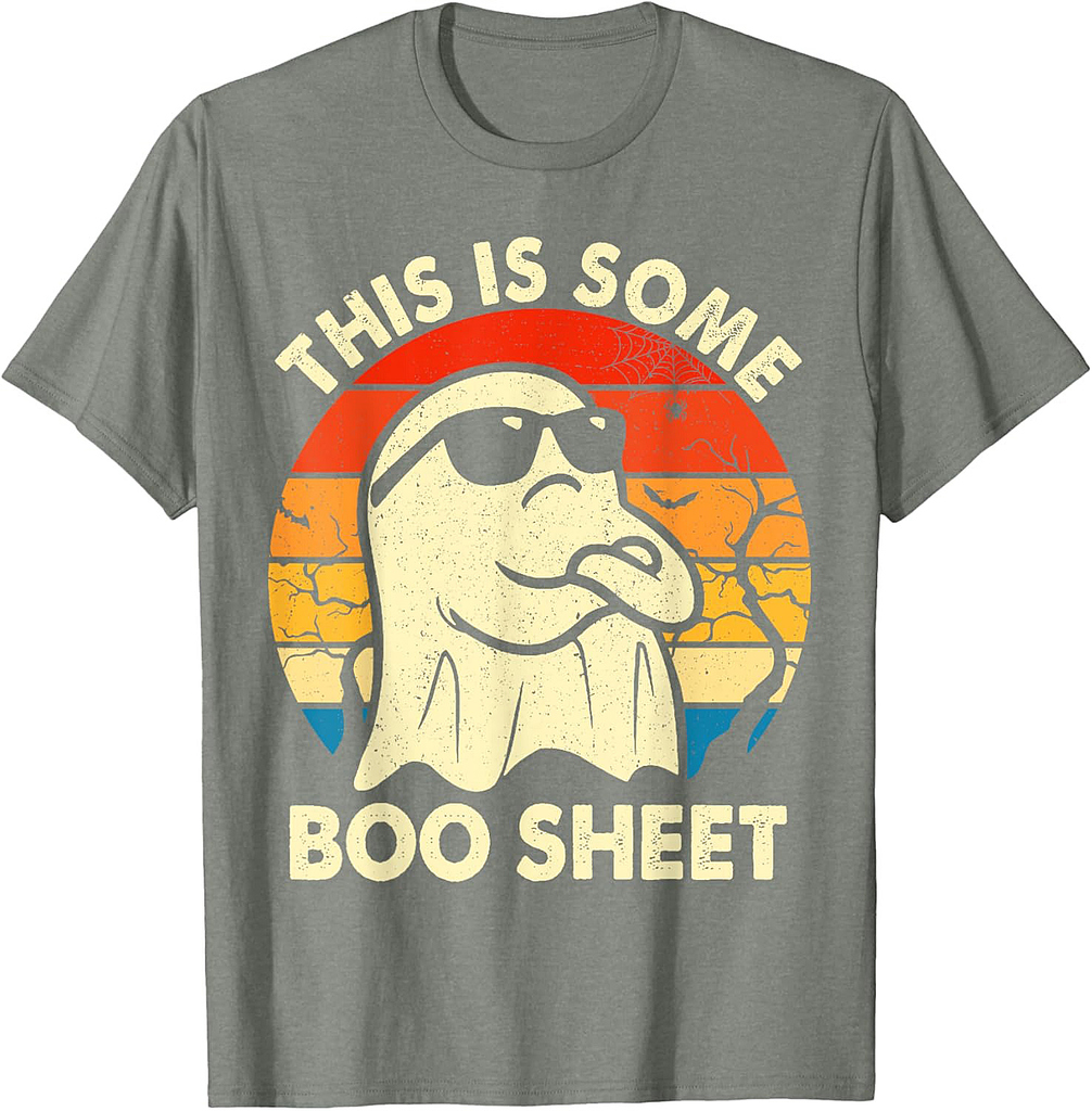 Vintage Boo Funny Halloween Ghost This Is Halloween Costume T-Shirt