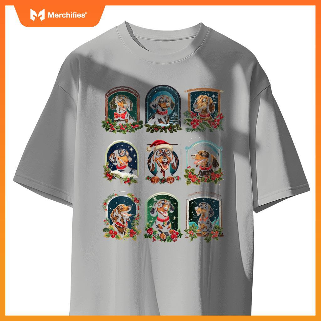 Vintage Christmas Dachshund T-Shirt
