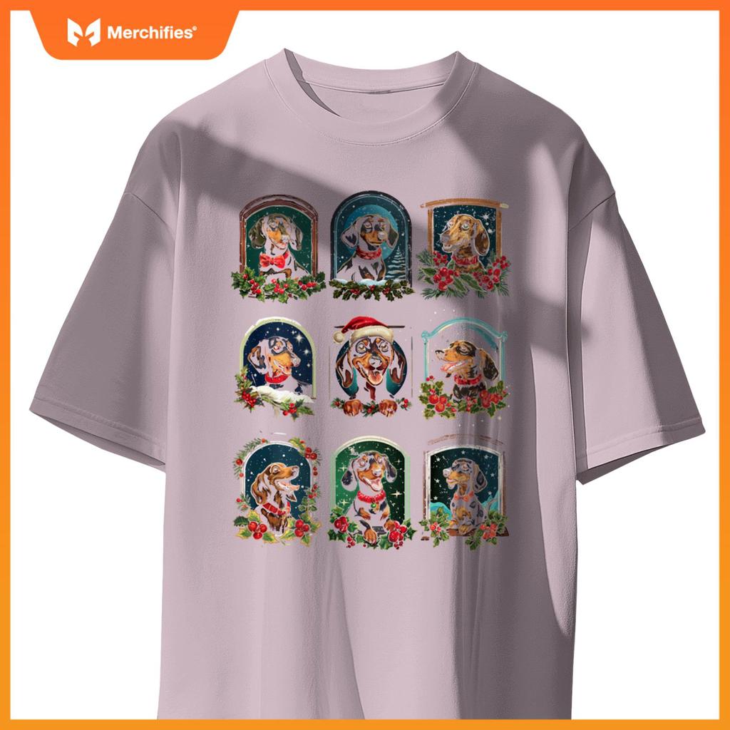 Vintage Christmas Dachshund T-Shirt