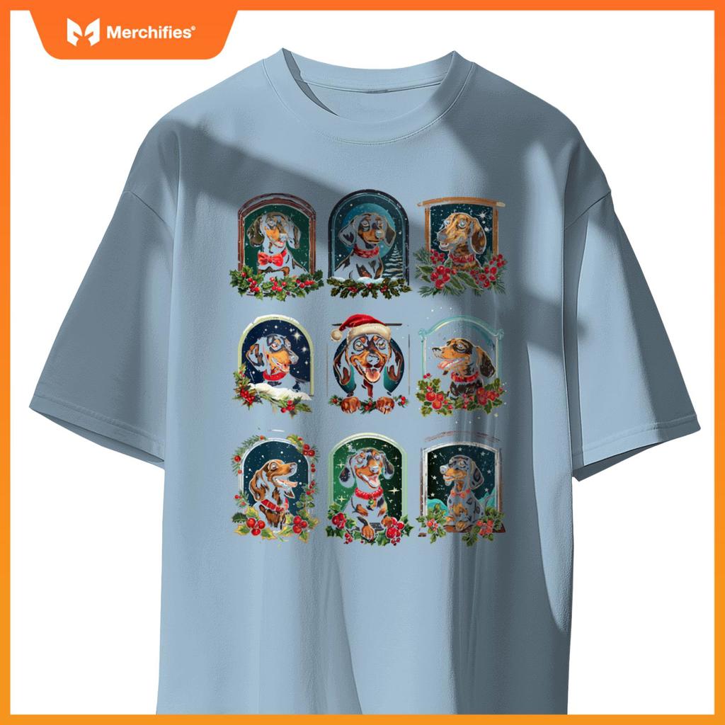 Vintage Christmas Dachshund T-Shirt