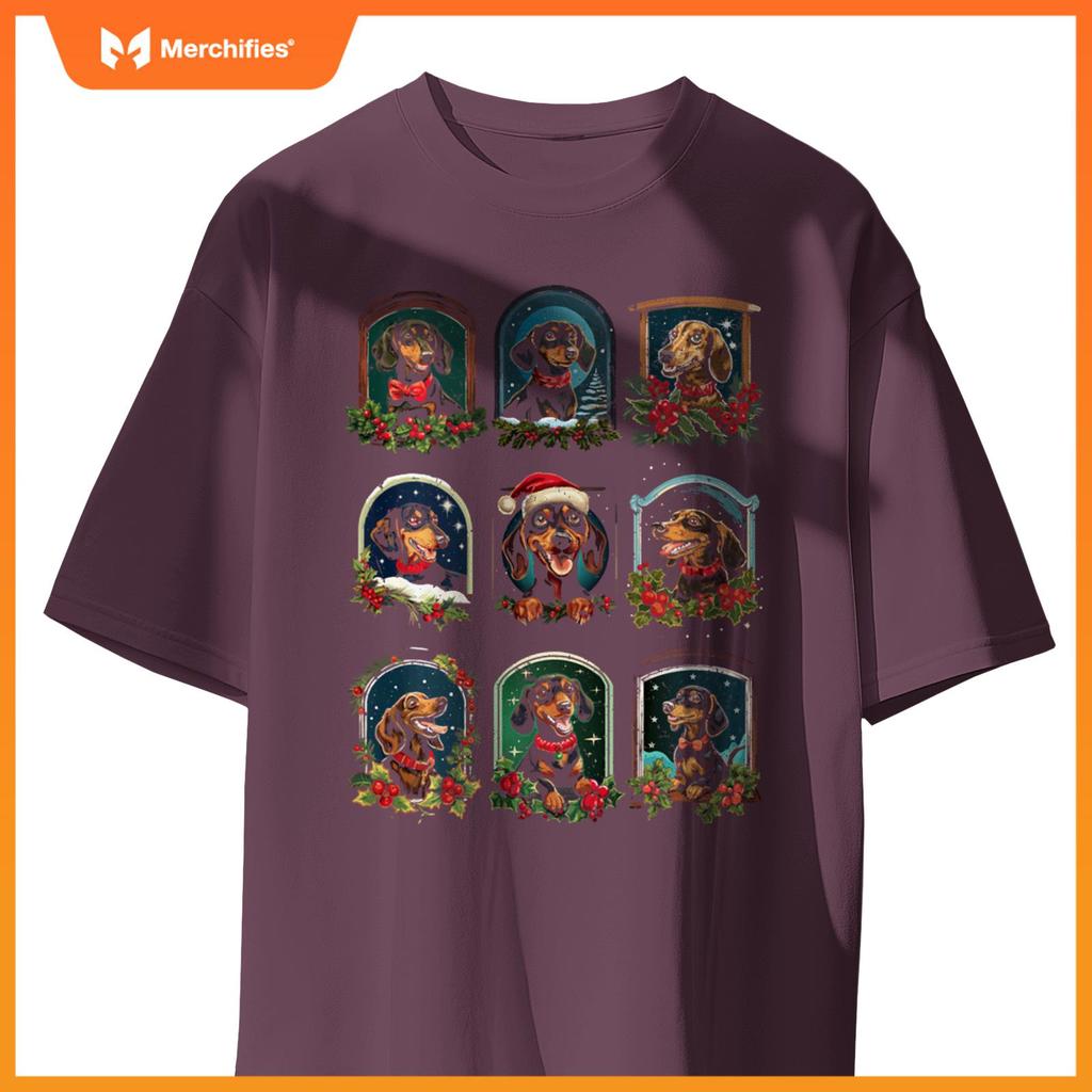 Vintage Christmas Dachshund T-Shirt