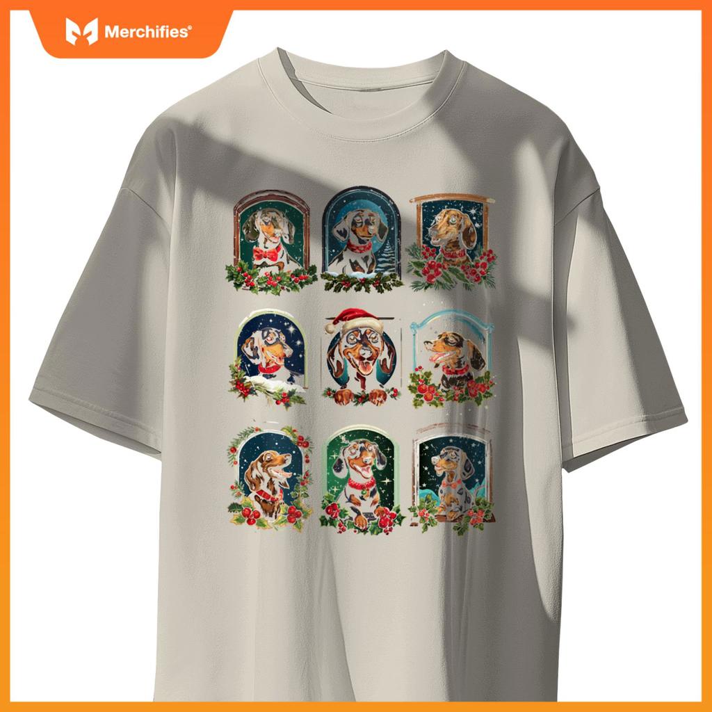 Vintage Christmas Dachshund T-Shirt