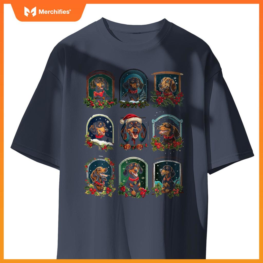 Vintage Christmas Dachshund T-Shirt