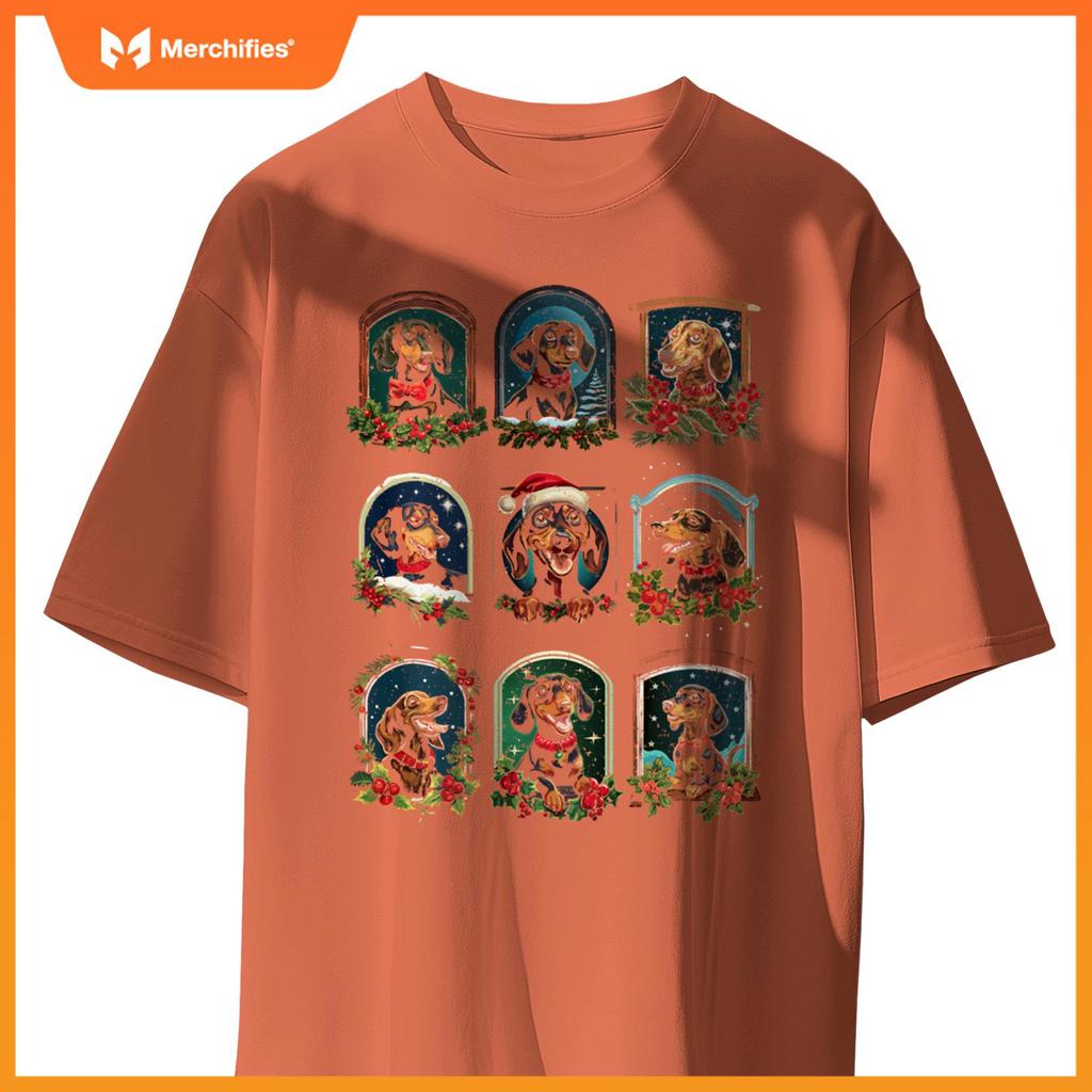 Vintage Christmas Dachshund T-Shirt