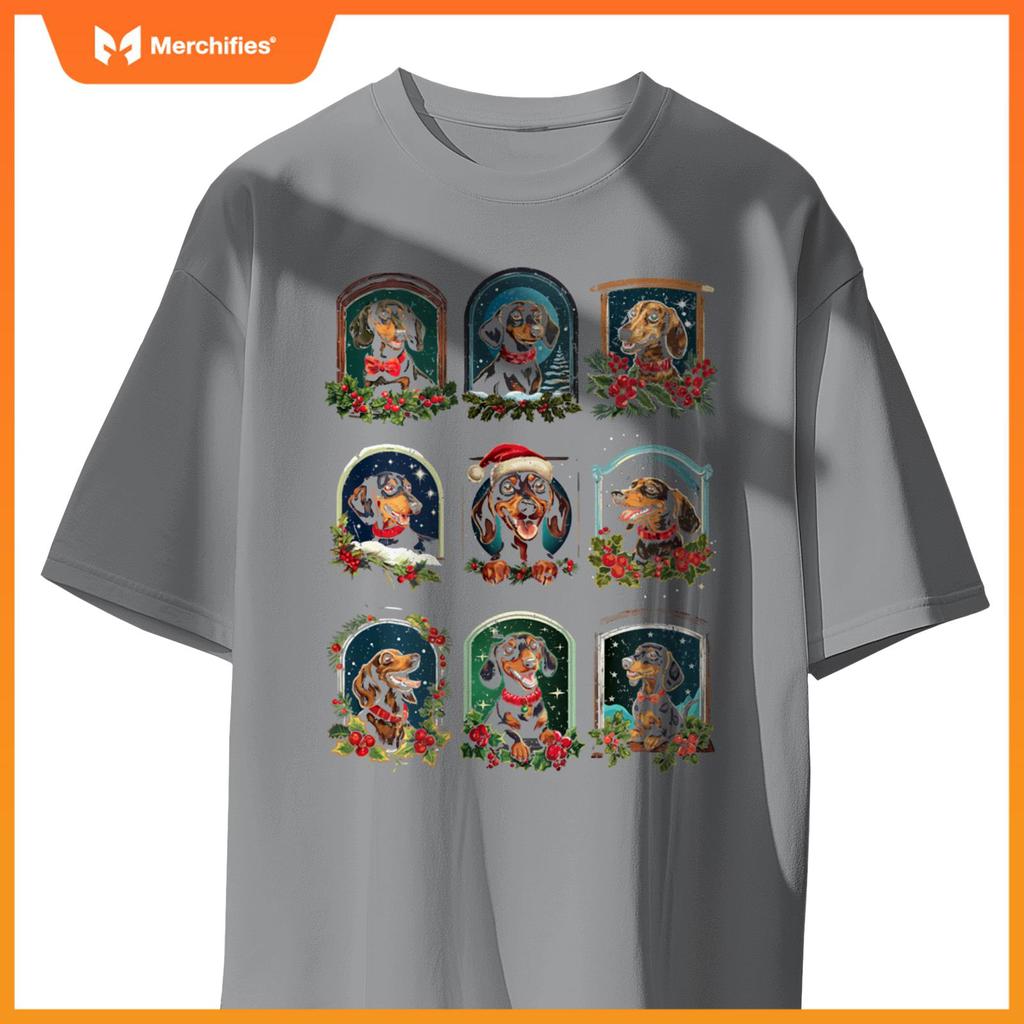Vintage Christmas Dachshund T-Shirt