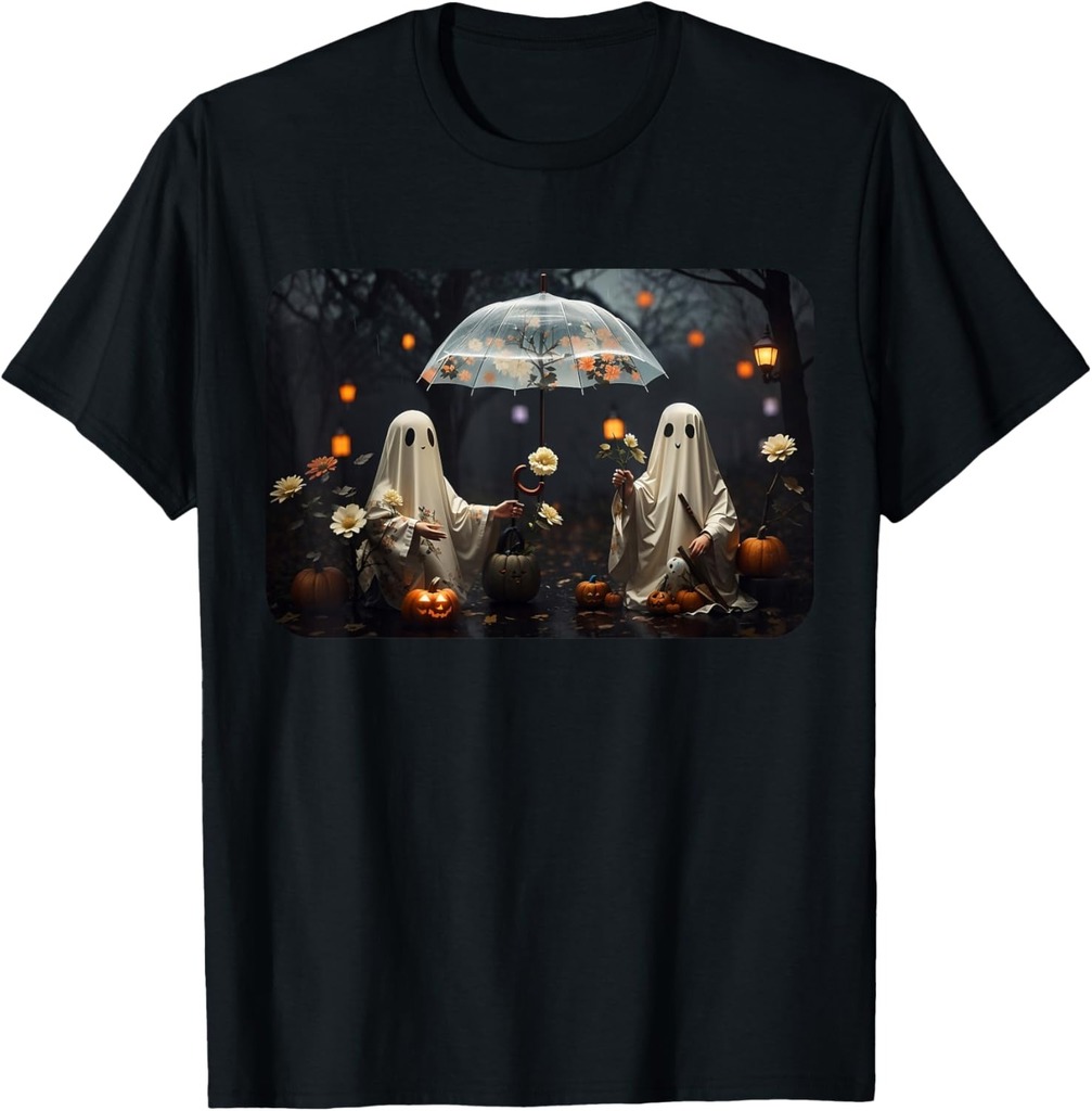 Vintage Cottagecore Halloween Ghosts In The Forest Gothic T-Shirt