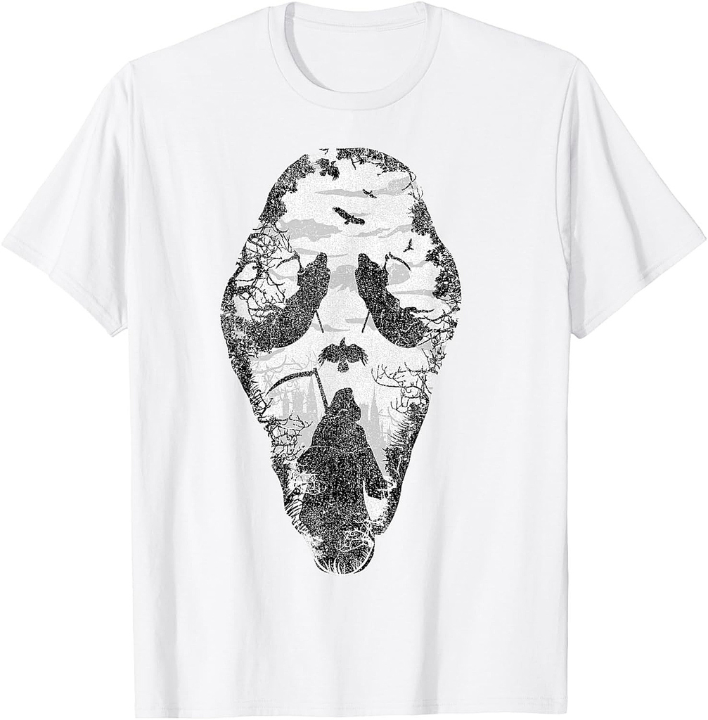 Vintage Ghost Grim Reaper Halloween Scary Party Costume Tee T-Shirt