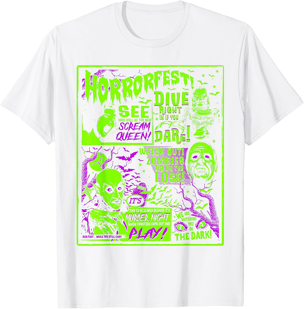 Vintage Horrorfest Halloween Movie Poster Old Time Horror T-Shirt