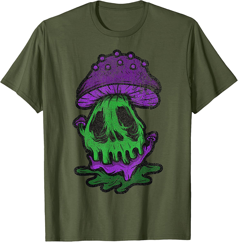 Vintage Psychedelic Monster Mushroom Halloween Trip Costume T-Shirt