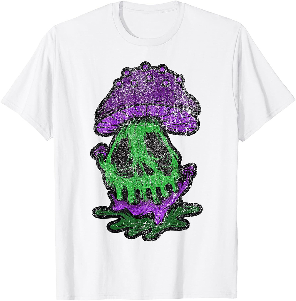 Vintage Psychedelic Monster Mushroom Halloween Trip Costume T-Shirt