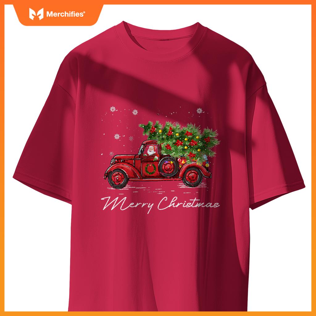 Vintage Wagon Christmas Tree on Car Xmas Vacation T-Shirt