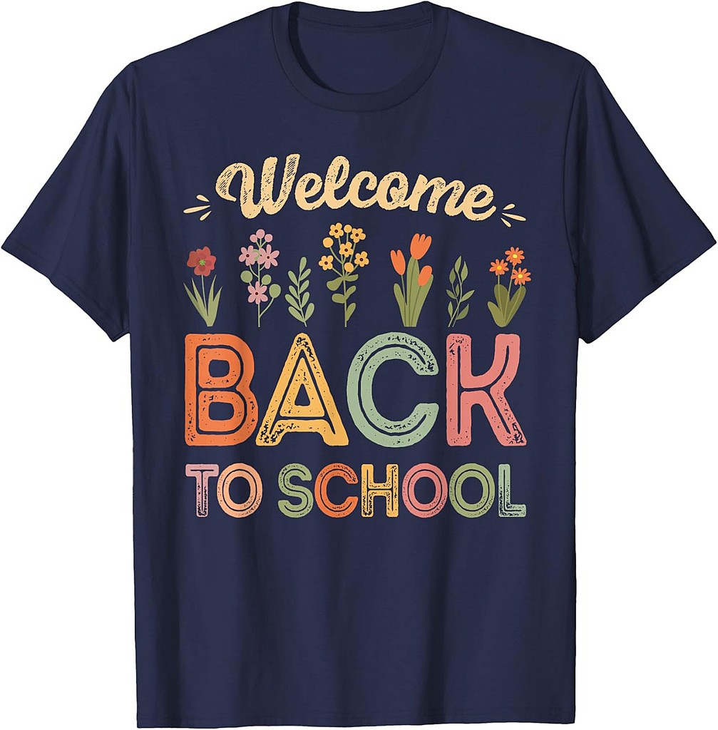 Vintage Welcome Back To School First Day Of School Teacher T-Shirt for Men Women Kids