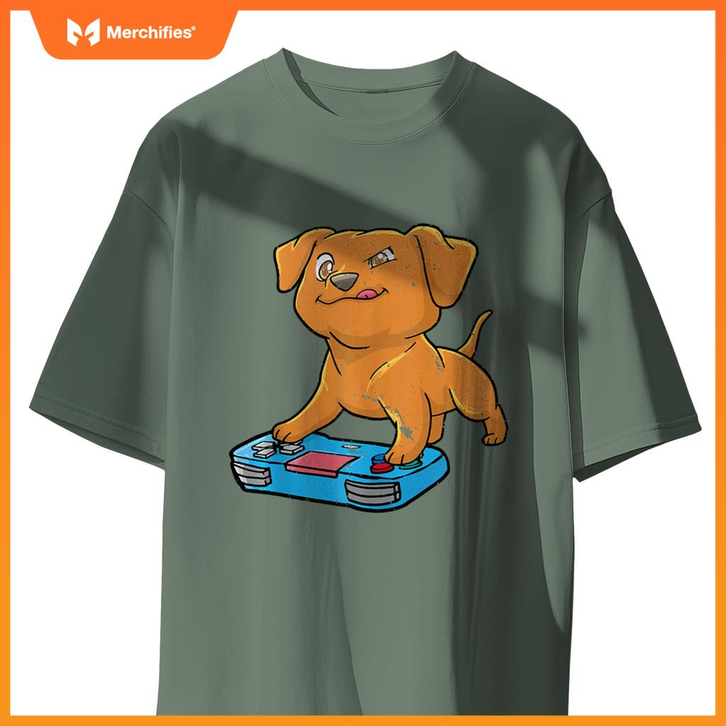 Vizsla Gamer Gaming Gamepad Dog Lover Kawaii Gift T-Shirt