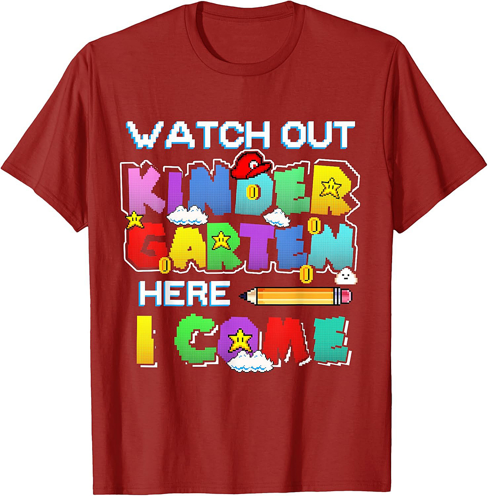 Watch Out Kindergarten Here I Come Back To School Outfits T-Shirt