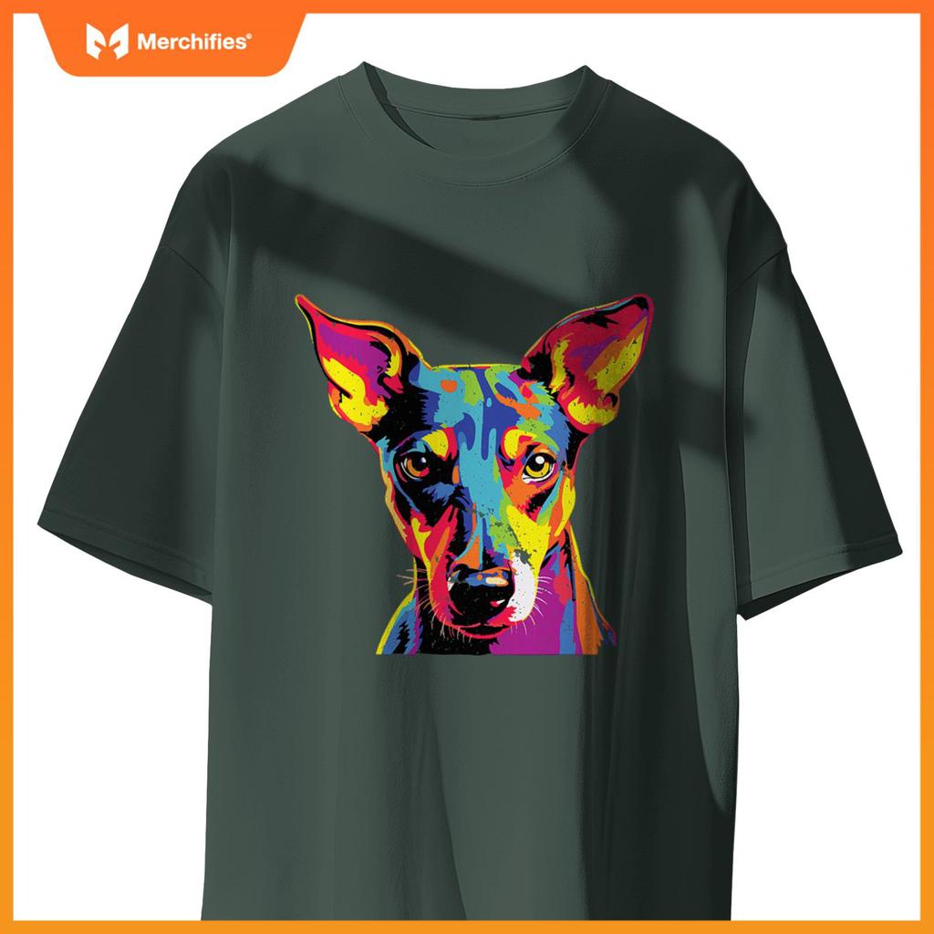Watercolor Colorful Smooth Haired Fox Terrier Dogs T-Shirt