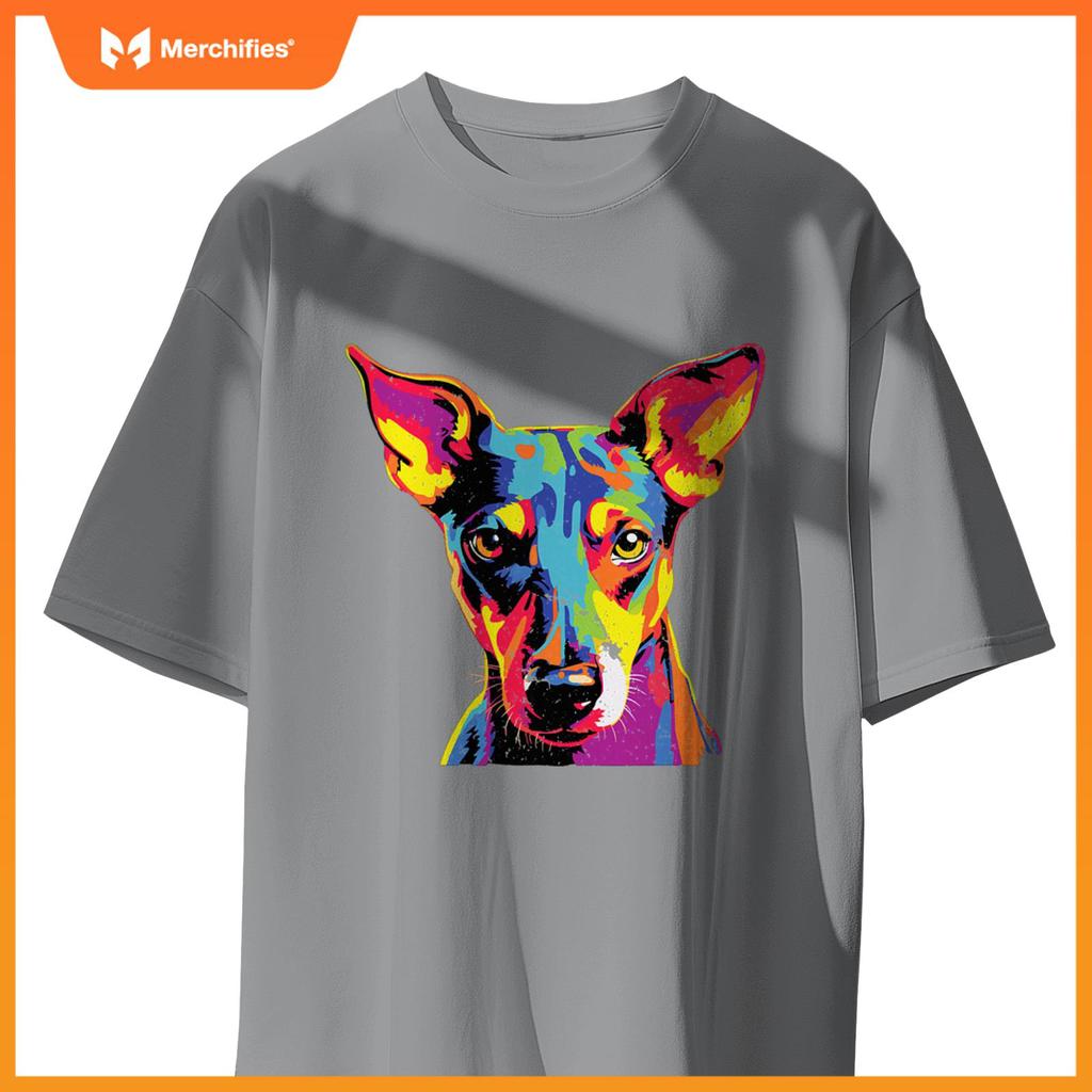 Watercolor Colorful Smooth Haired Fox Terrier Dogs T-Shirt