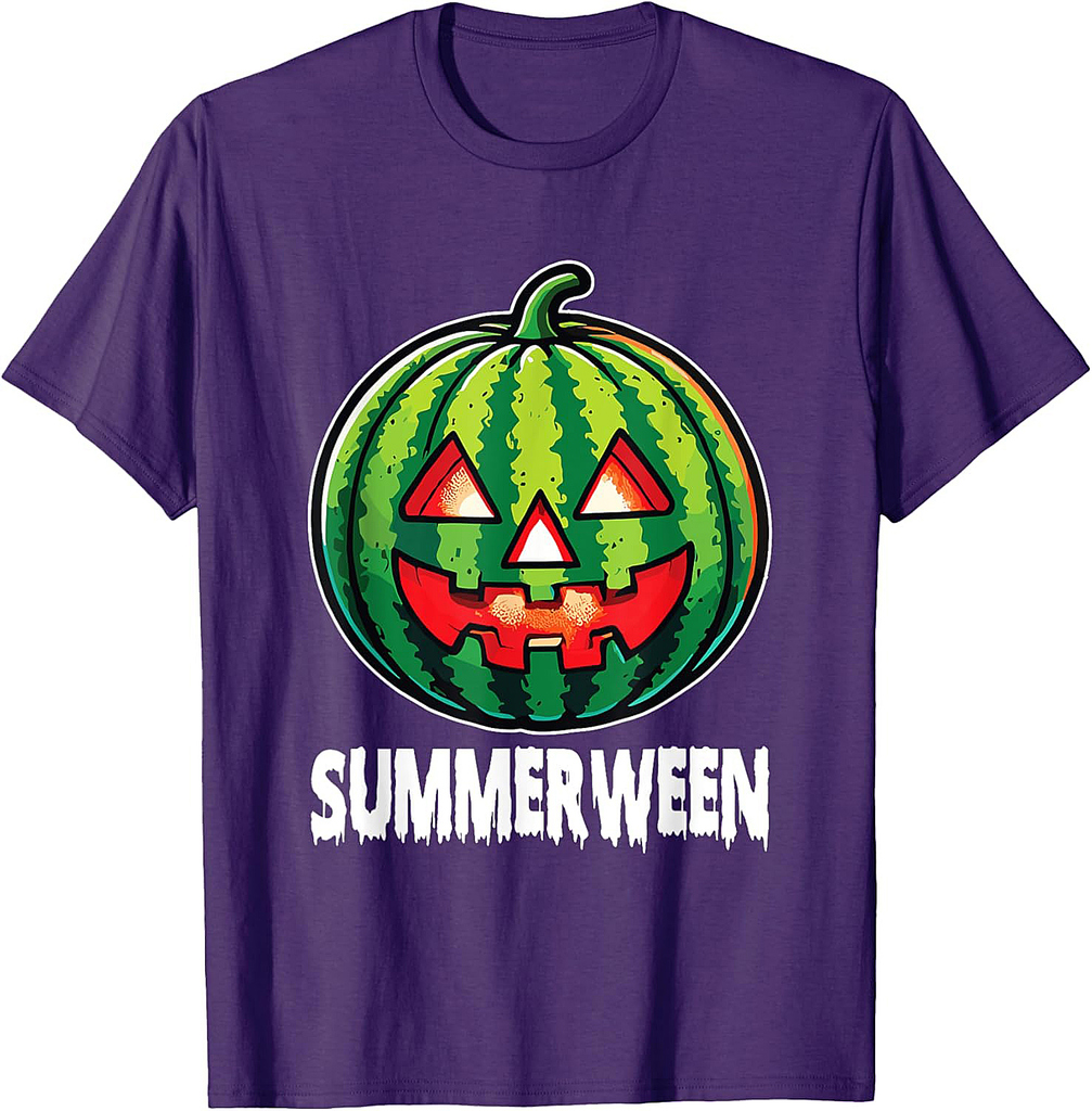 Watermelon Jack O Lantern Happy Summerween T-Shirt