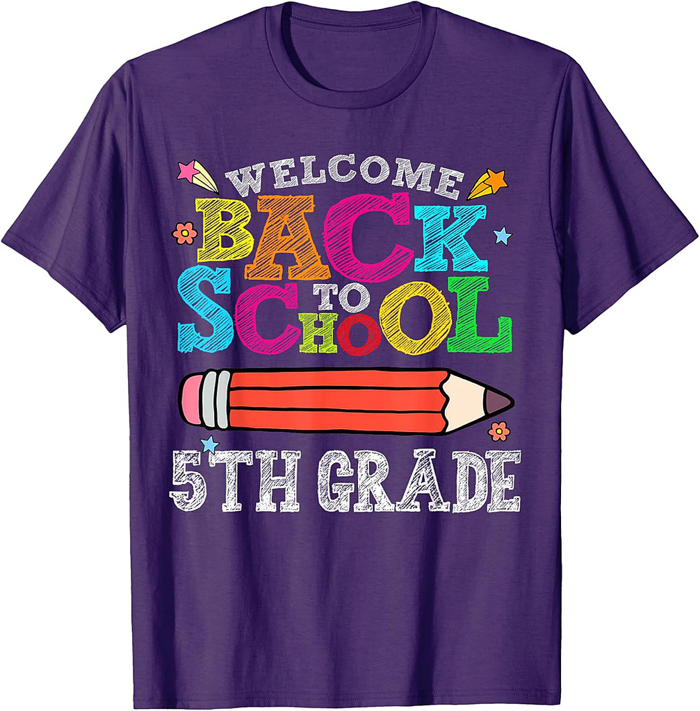Welcome Back To School 5th Fifth Grade for Teachers T-Shirt