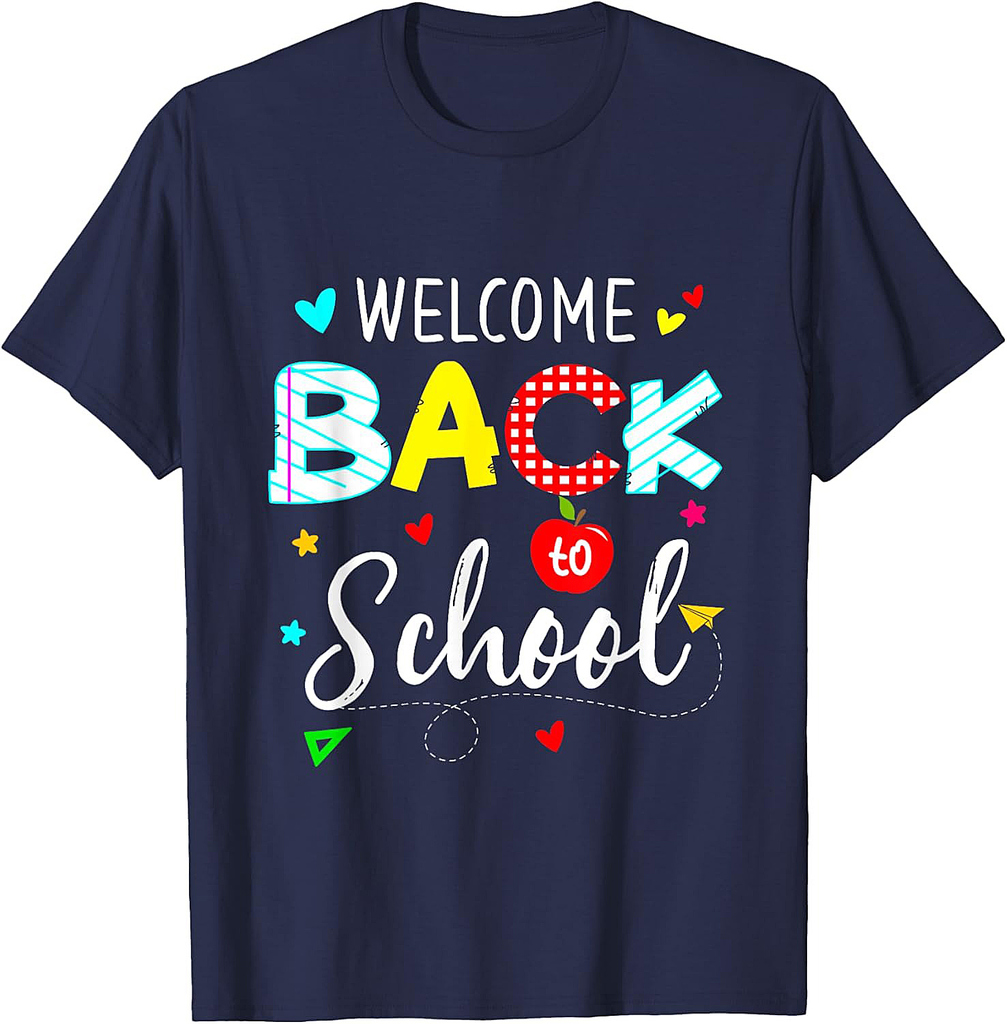 Welcome Back To School First Day Of School Colorful Teacher T-Shirt