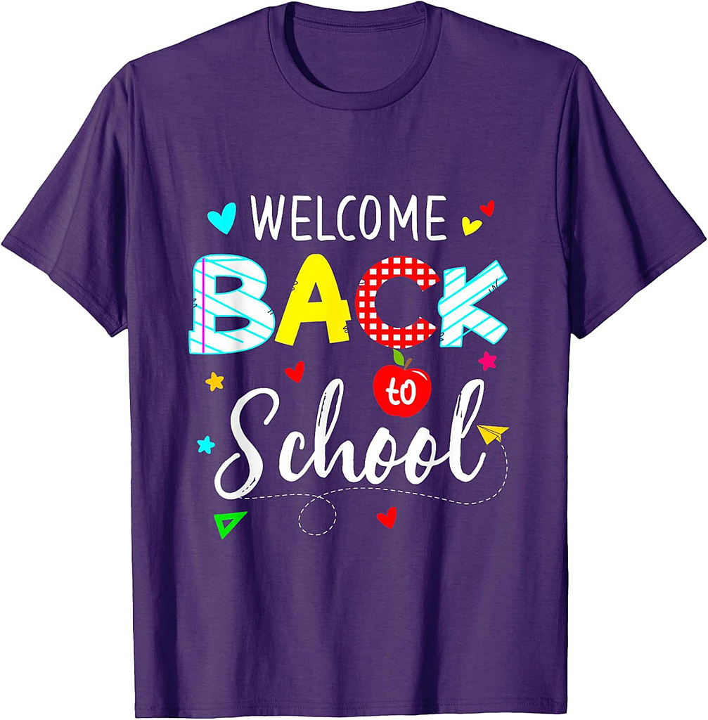 Welcome Back To School First Day Of School Colorful Teacher T-Shirt