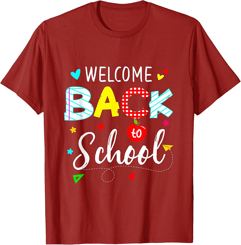 Welcome Back To School First Day Of School Colorful Teacher T-Shirt